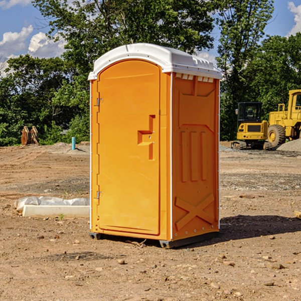 how often are the porta potties cleaned and serviced during a rental period in Pelsor AR